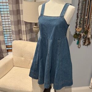 Entro Denim Sleeveless Dress Sz L